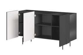 Madia 3 ante con piede in metallo Miami 150x87 cm