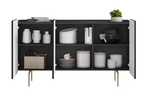 Madia 3 ante con piede in metallo Miami 150x87 cm