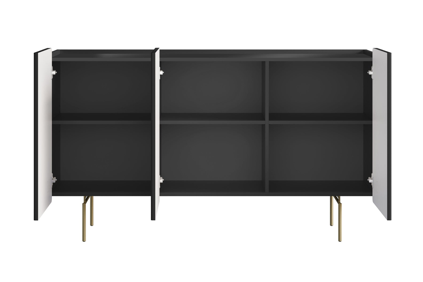 Madia 3 ante con piede in metallo Miami 150x87 cm