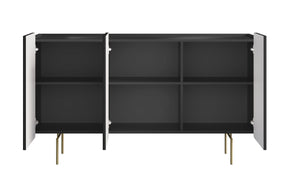 Madia 3 ante con piede in metallo Miami 150x87 cm