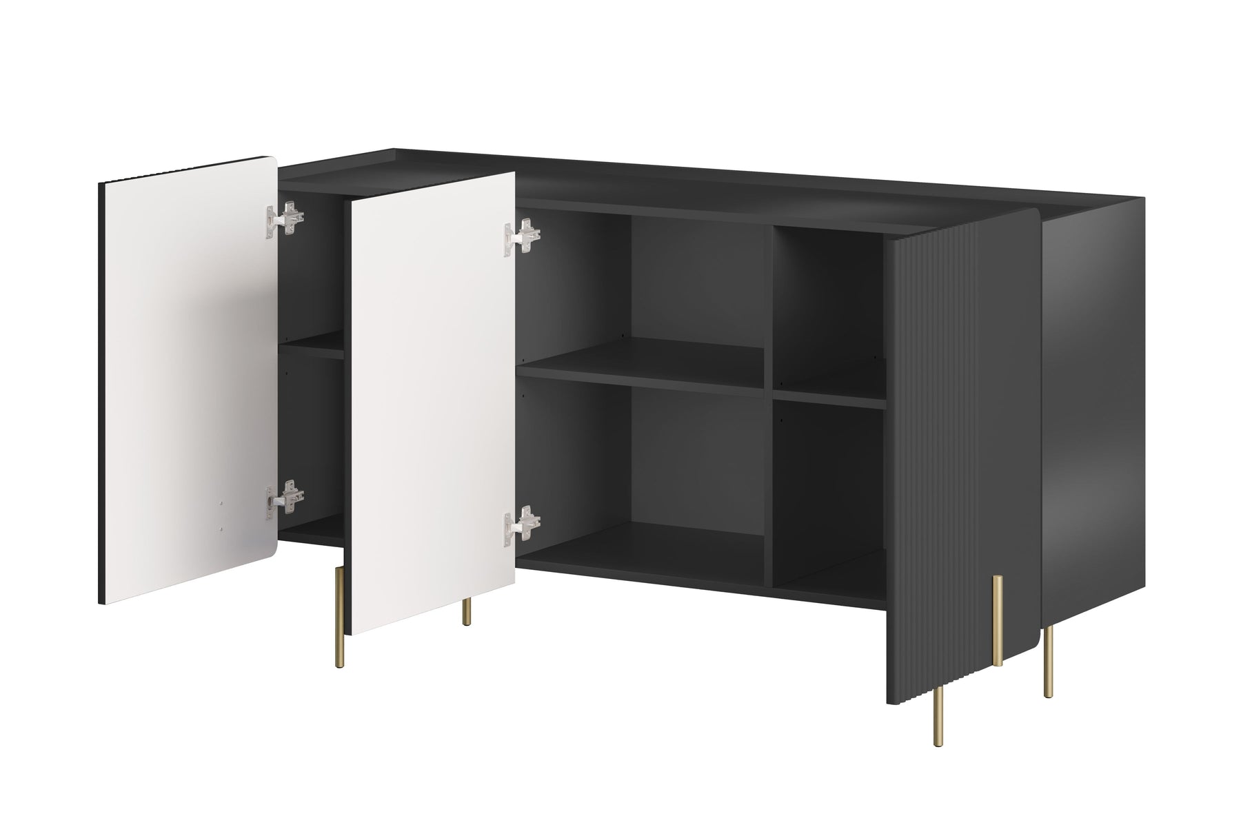 Madia 3 ante con piede in metallo Miami 150x87 cm