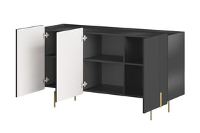 Madia 3 ante con piede in metallo Miami 150x87 cm