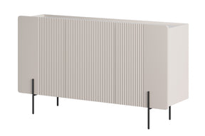 Madia 3 ante con piede in metallo cashmere Miami 150x87 cm