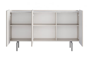 Madia 3 ante con piede in metallo cashmere Miami 150x87 cm