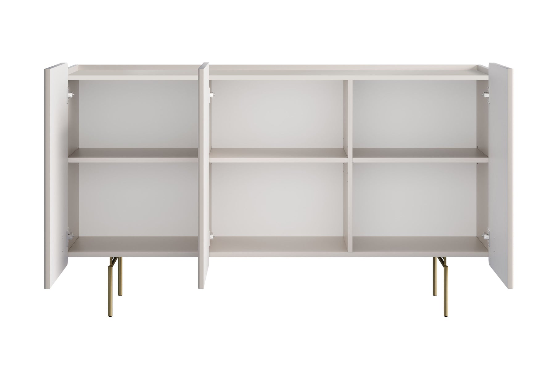 Madia 3 ante con piede in metallo Miami 150x87 cm