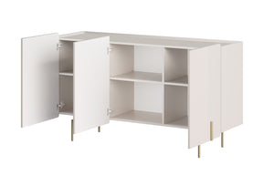 Madia 3 ante con piede in metallo Miami 150x87 cm