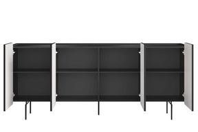 Madia 4 ante con piede in metallo Miami 200x87 cm