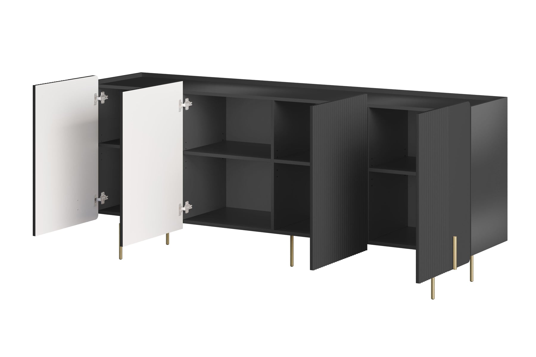 Madia 4 ante con piede in metallo Miami 200x87 cm