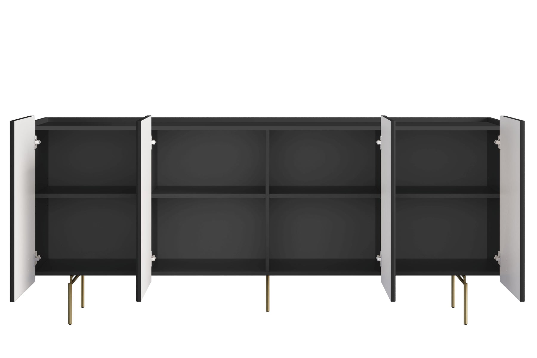 Madia 4 ante con piede in metallo Miami 200x87 cm