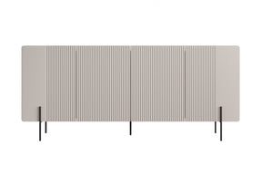Madia 4 ante con piede in metallo cashmere Miami 200x87 cm