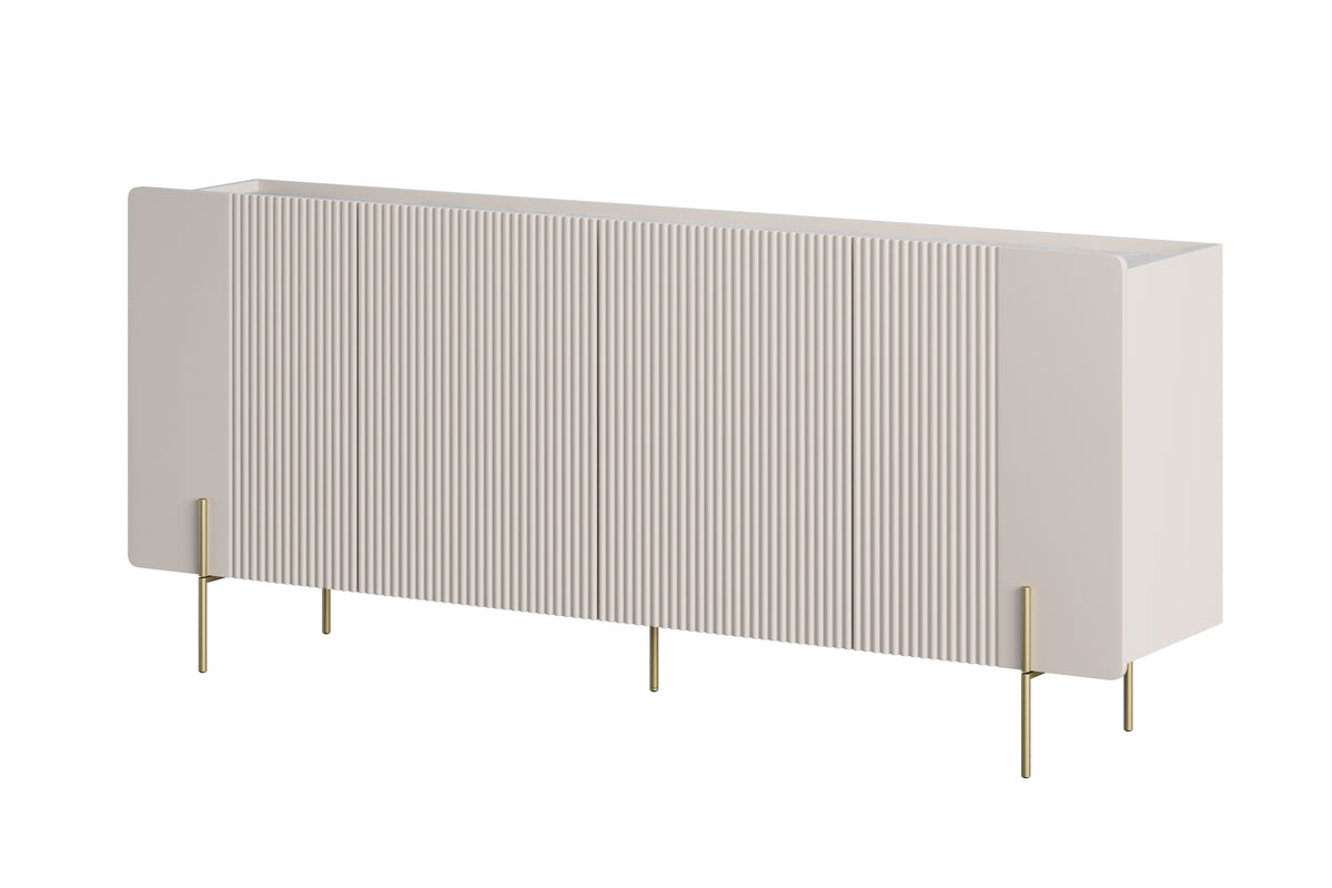 Madia 4 ante con piede in metallo cashmere Miami 200x87 cm