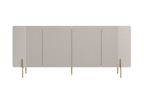Madia 4 ante con piede in metallo cashmere Miami 200x87 cm