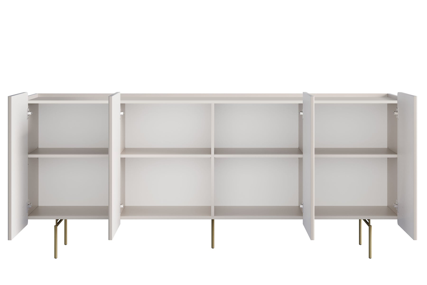 Madia 4 ante con piede in metallo Miami 200x87 cm