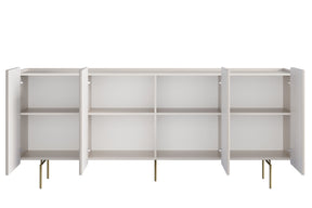 Madia 4 ante con piede in metallo Miami 200x87 cm