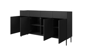 Madia 4 ante 4 cassetti con piede in metallo Nicole 200x105 cm