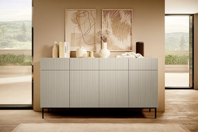 Madia 4 ante 4 cassetti con piede in metallo Nicole 200x105 cm