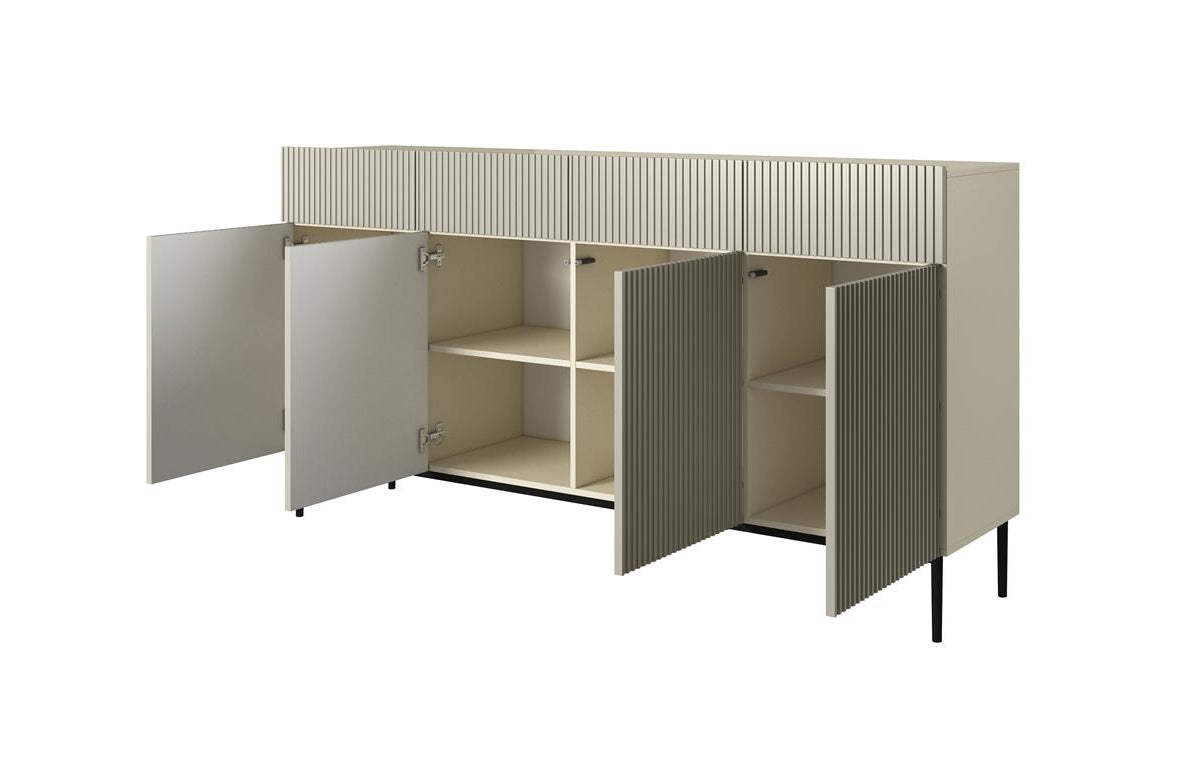 Madia 4 ante 4 cassetti con piede in metallo Nicole 200x105 cm