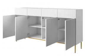 Madia 4 ante 4 cassetti con piede in metallo Nicole 200x105 cm