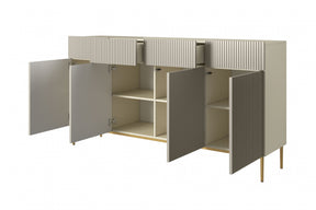Madia 4 ante 4 cassetti con piede in metallo Nicole 200x105 cm