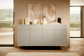Madia 4 ante 4 cassetti con piede in metallo Nicole 200x105 cm