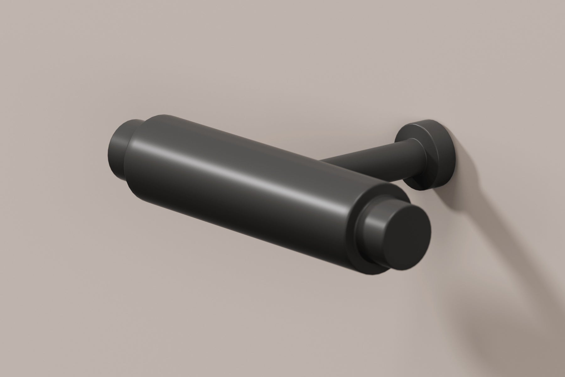 Madia 4 ante cashmere con maniglie nere Lora 200x45 cm