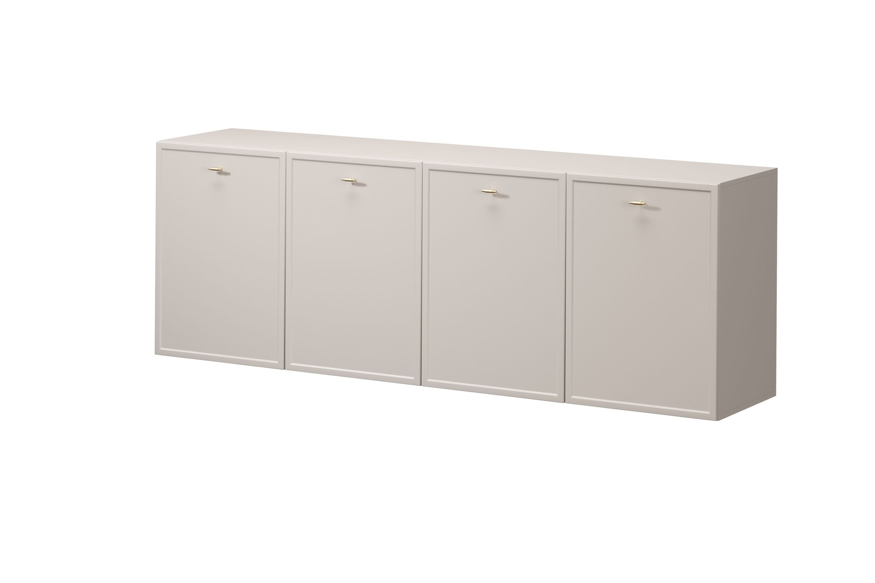 Madia 4 ante cashmere con maniglie oro Lora 200x45 cm