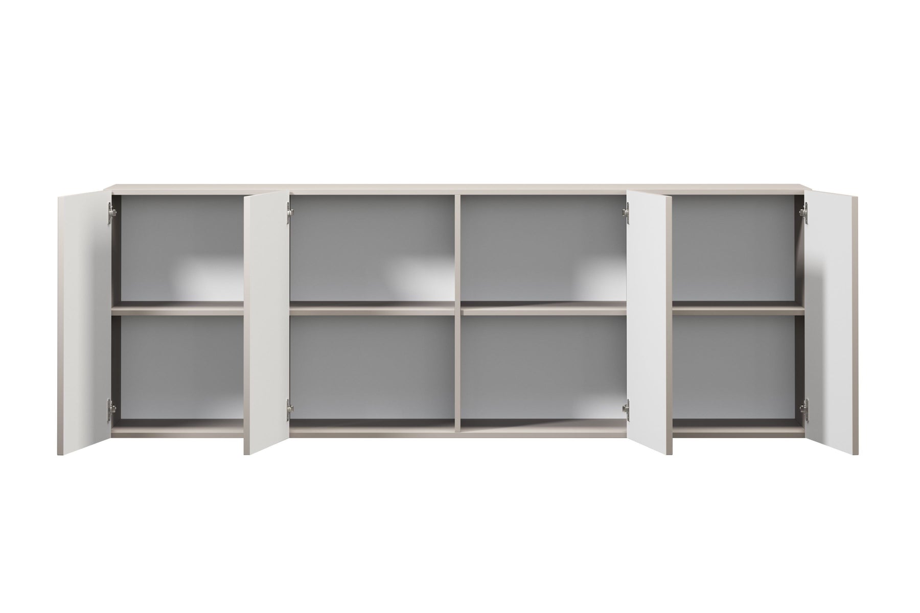 Madia 4 ante cashmere con maniglie oro Lora 200x45 cm