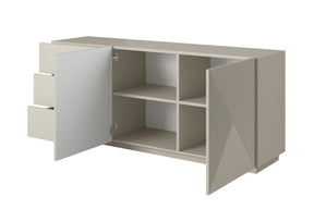 Madia 2 ante 3 cassetti in legno laminato Asha 167x43 cm