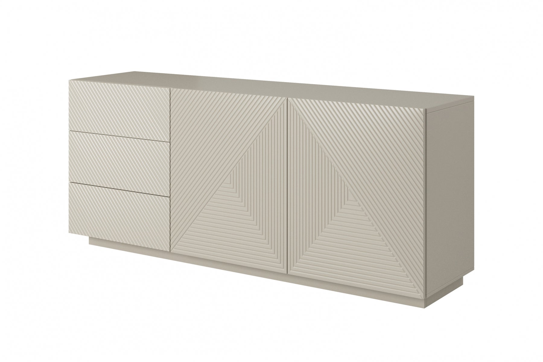 Madia 2 ante 3 cassetti in legno laminato Asha 167x43 cm