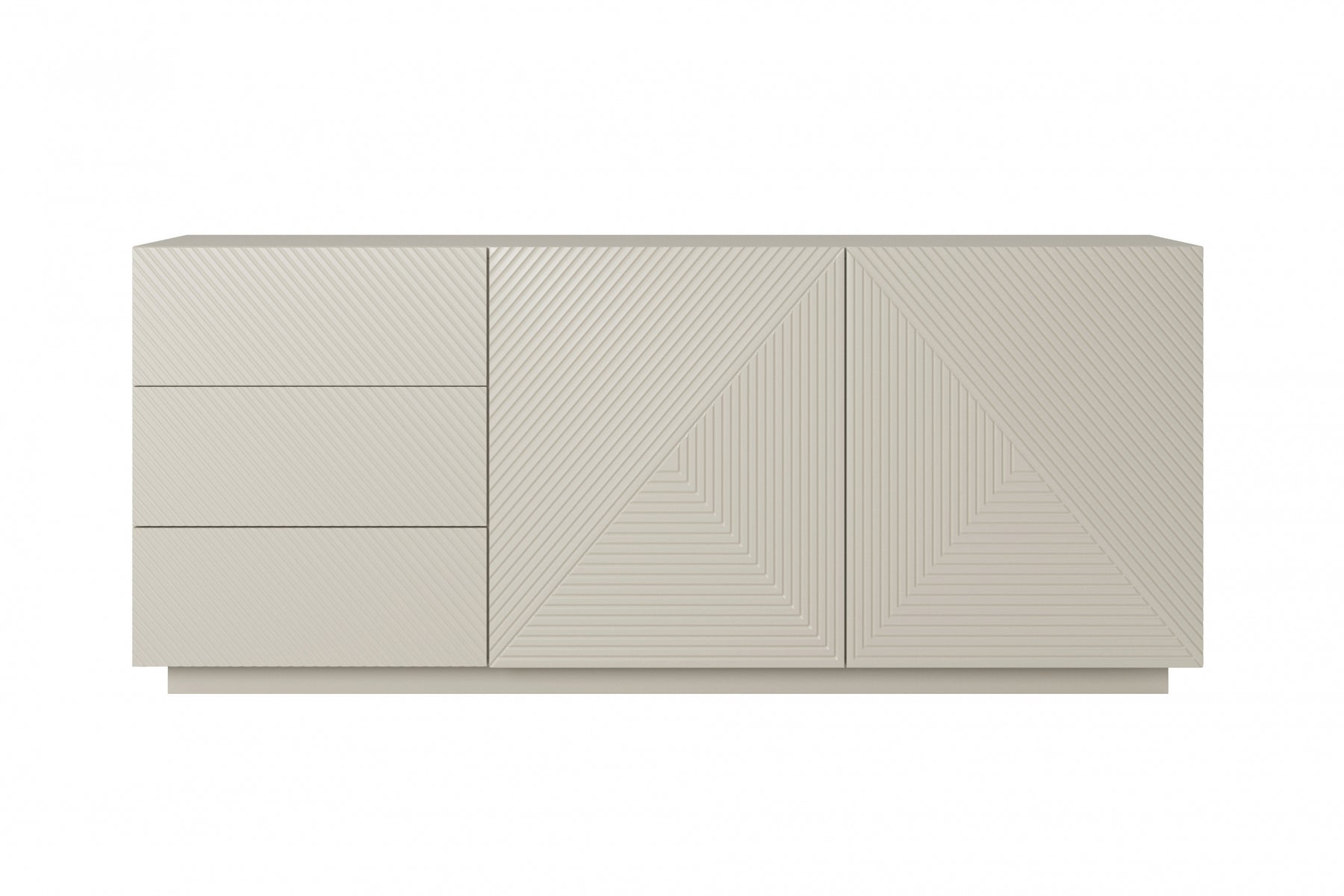 Madia 2 ante 3 cassetti in legno laminato Asha 167x43 cm