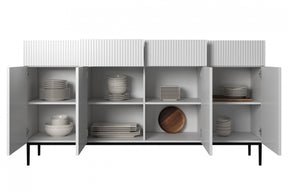 Madia 4 ante 4 cassetti con piede in metallo Nicole 200x105 cm