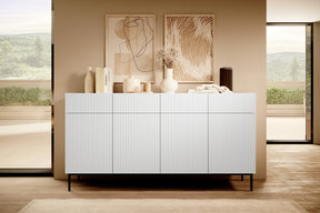 Madia 4 ante 4 cassetti con piede in metallo Nicole 200x105 cm