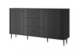Cassettiera 2 ante 3 cassetti con piede in metallo Liberty 160x85 cm