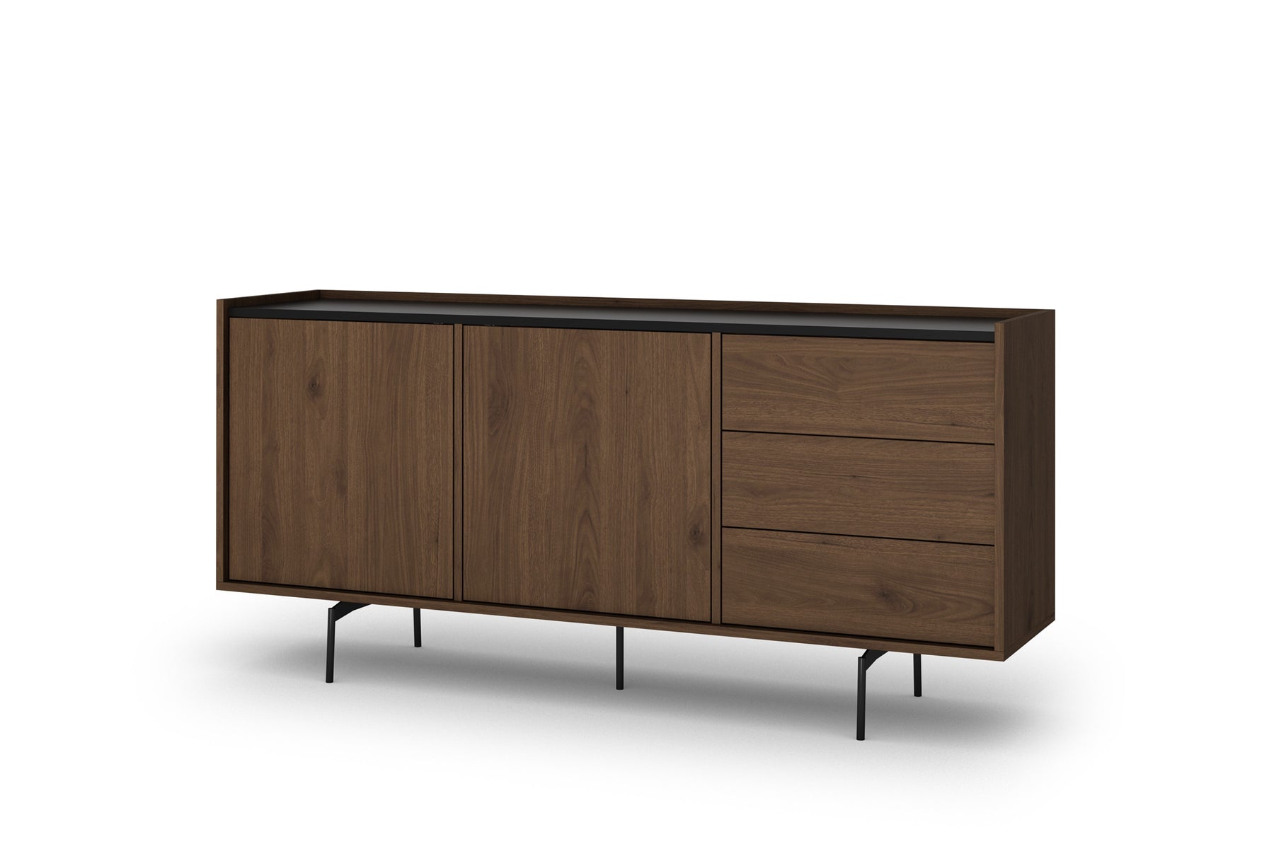 Madia 2 ante e 3 cassetti con piede in metallo Zoa 170 x 78,5 cm