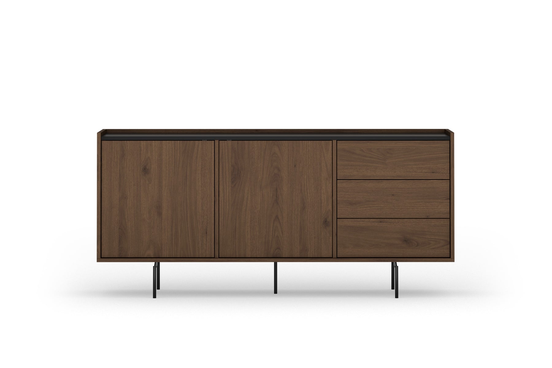 Madia 2 ante e 3 cassetti con piede in metallo Zoa 170 x 78,5 cm