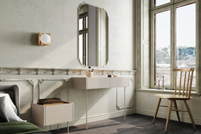 Consolle 2 cassetti con gamba in metallo Mars 100x83 cm