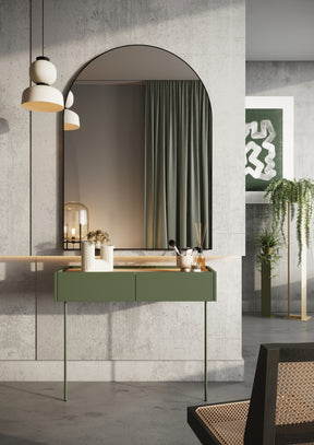 Consolle 2 cassetti con gamba in metallo Mars 100x83 cm