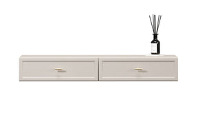 Consolle sospesa 2 cassetti cashmere Lora 100x15 cm