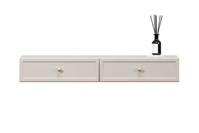Consolle sospesa 2 cassetti cashmere Lora 100x15 cm