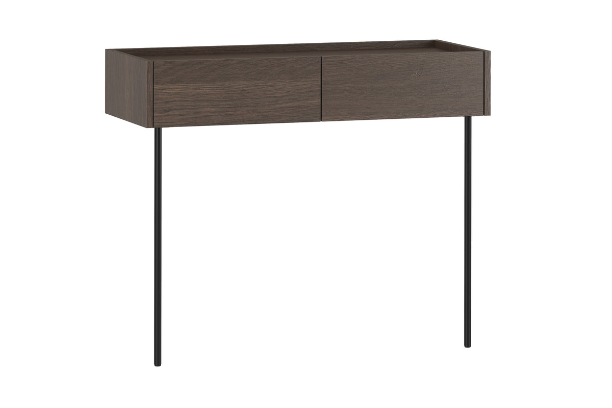 Consolle 2 cassetti con piede in metallo Ohra 100 x 40 cm