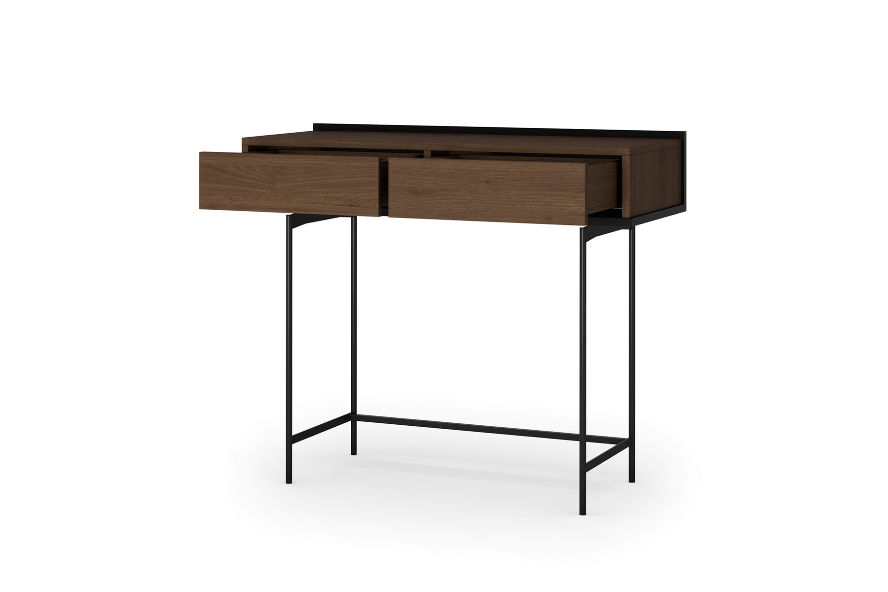 Consolle 2 cassetti con piede in metallo Zoa 100 x 84 cm