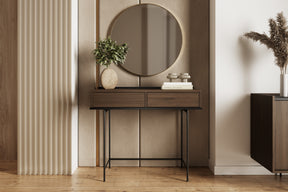 Consolle 2 cassetti con piede in metallo Zoa 100 x 84 cm