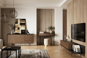 Consolle 2 cassetti con piede in metallo Zoa 100 x 84 cm