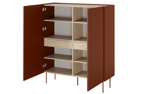 Credenza 2 ante 2 cassetti con piede in metallo Mars 120x140 cm