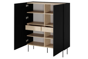 Credenza 2 ante 2 cassetti con piede in metallo Mars 120x140 cm