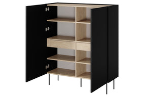 Credenza 2 ante 2 cassetti con piede in metallo Mars 120x140 cm