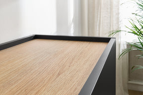 Credenza 2 ante 2 cassetti con piede in metallo Mars 120x140 cm