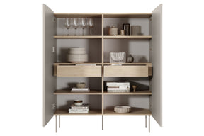 Credenza 2 ante 2 cassetti con piede in metallo Mars 120x140 cm