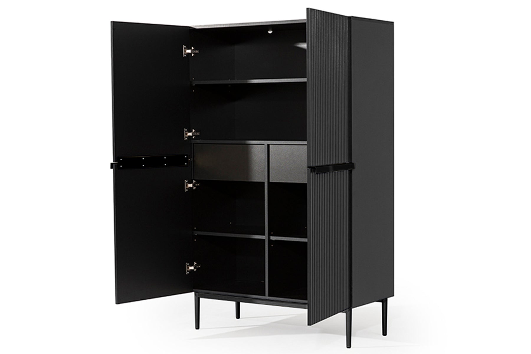 Credenza 2 ante con piede in metallo Nicole  100 x 160 cm