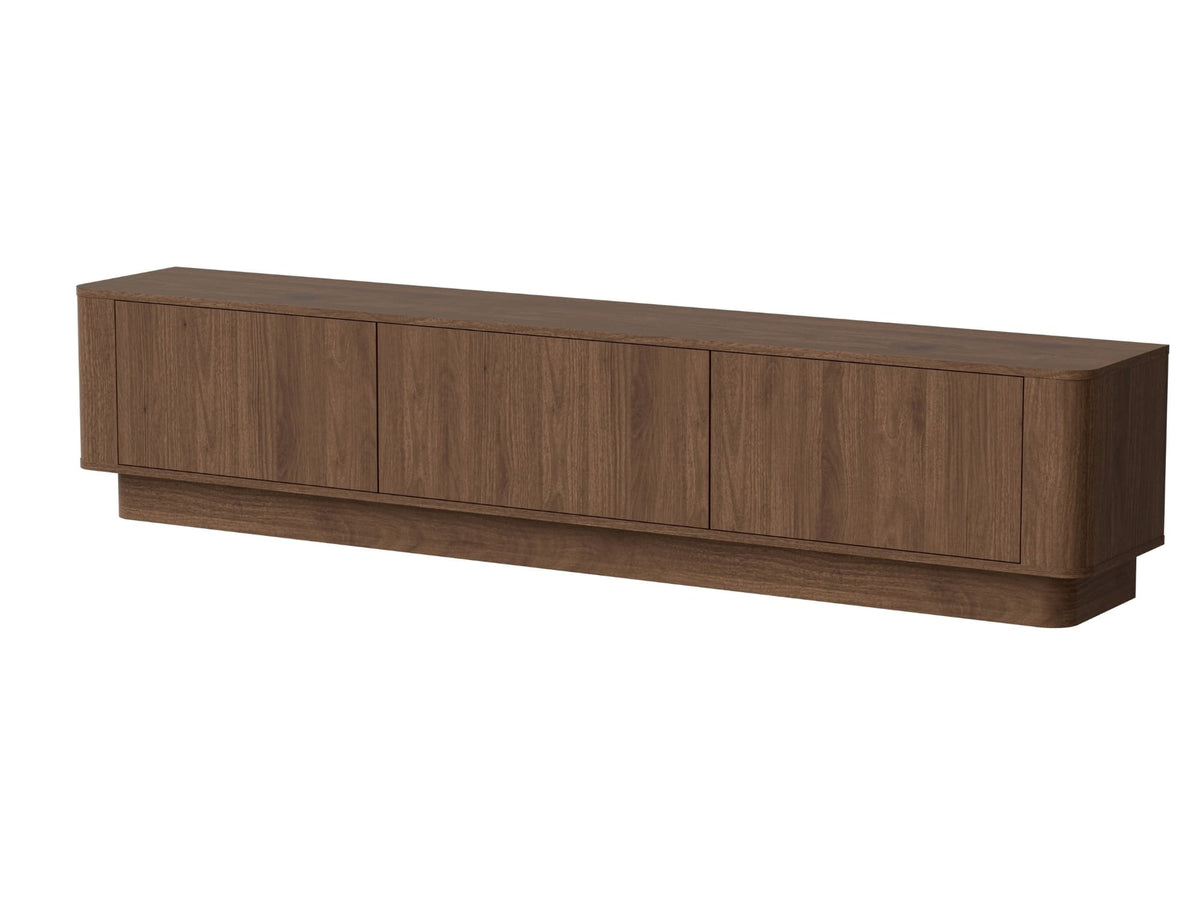 Mobile TV in legno noce opaco 3 ante Kadro 210 x 55 cm